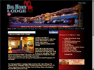 Web site www.moabbighorn.com, Big Horn Lodge